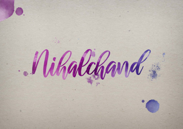 Free photo of Nihalchand Watercolor Name DP