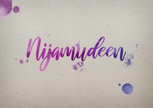 Free photo of Nijamudeen Watercolor Name DP