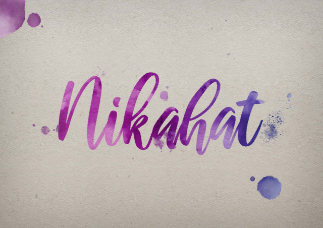 Free photo of Nikahat Watercolor Name DP