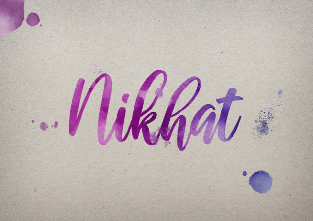 Free photo of Nikhat Watercolor Name DP