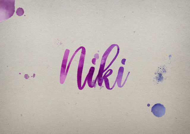 Free photo of Niki Watercolor Name DP