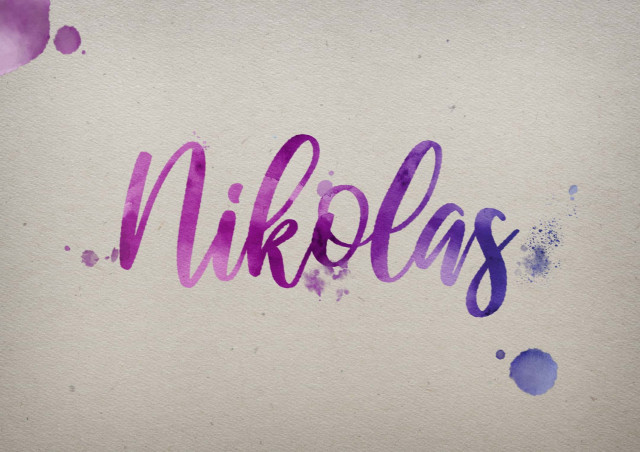 Free photo of Nikolas Watercolor Name DP