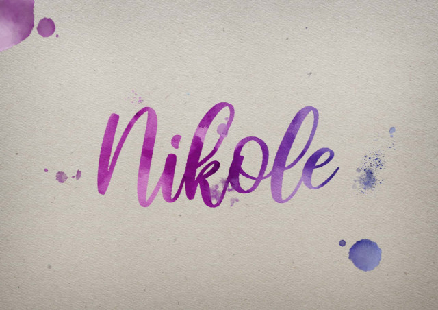 Free photo of Nikole Watercolor Name DP