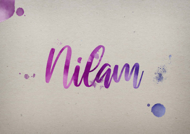 Free photo of Nilam Watercolor Name DP