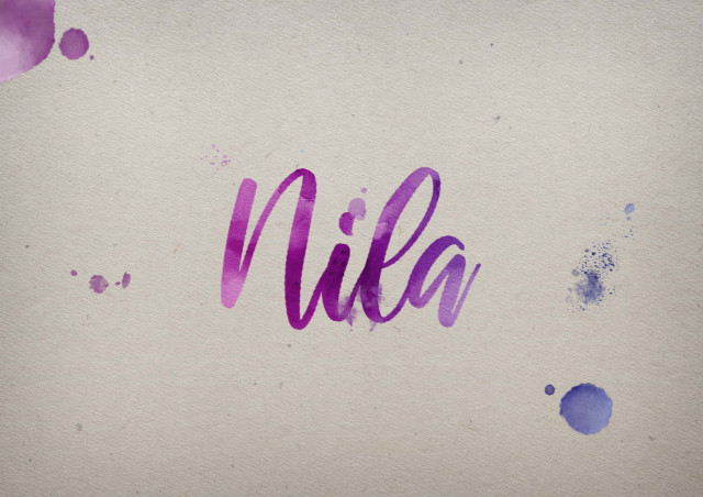 Free photo of Nila Watercolor Name DP