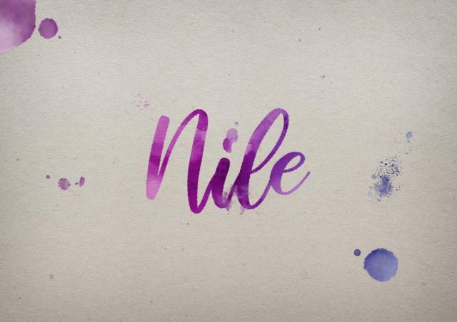 Free photo of Nile Watercolor Name DP