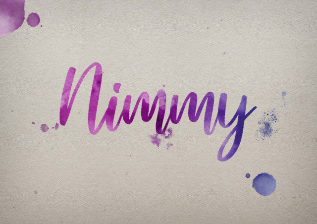 Free photo of Nimmy Watercolor Name DP