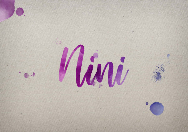 Free photo of Nini Watercolor Name DP