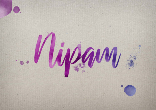 Free photo of Nipam Watercolor Name DP