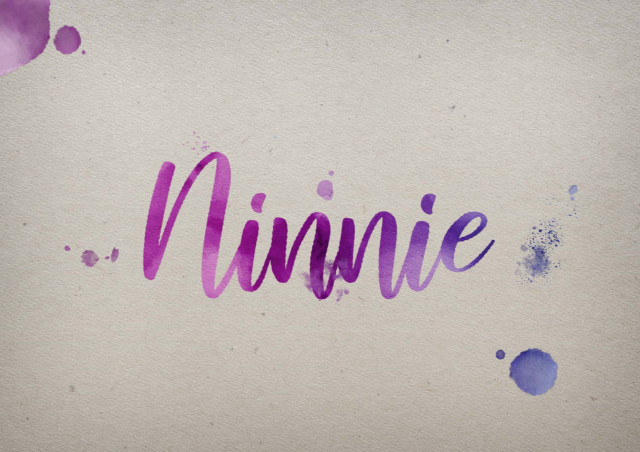 Free photo of Ninnie Watercolor Name DP