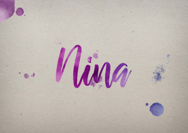 Free photo of Nina Watercolor Name DP