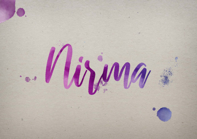 Free photo of Nirma Watercolor Name DP