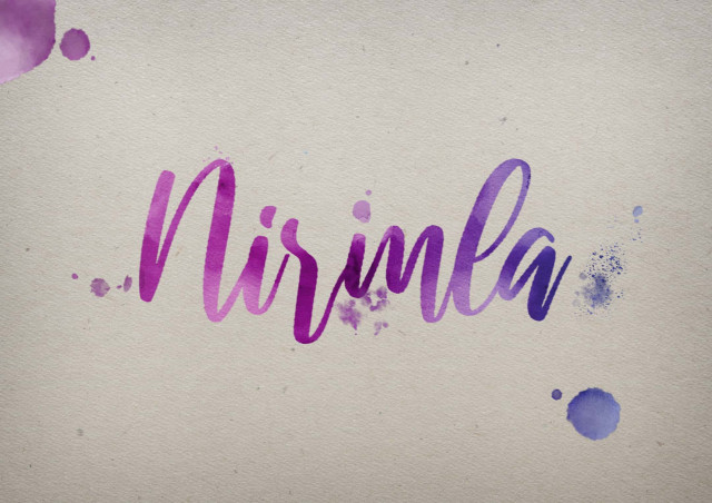 Free photo of Nirmla Watercolor Name DP