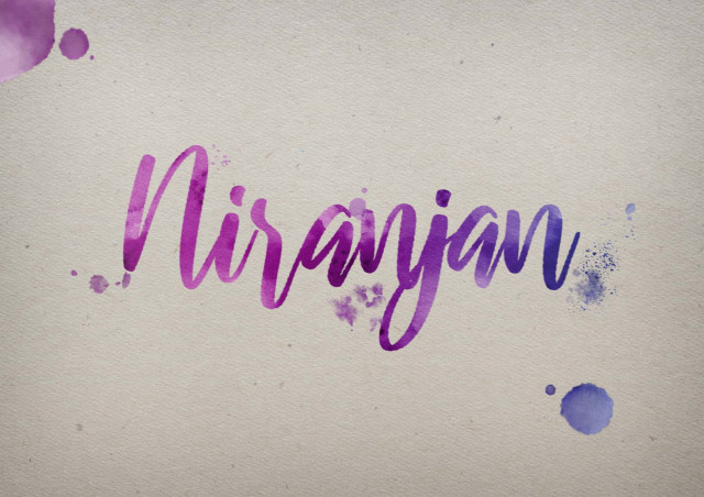 Free photo of Niranjan Watercolor Name DP