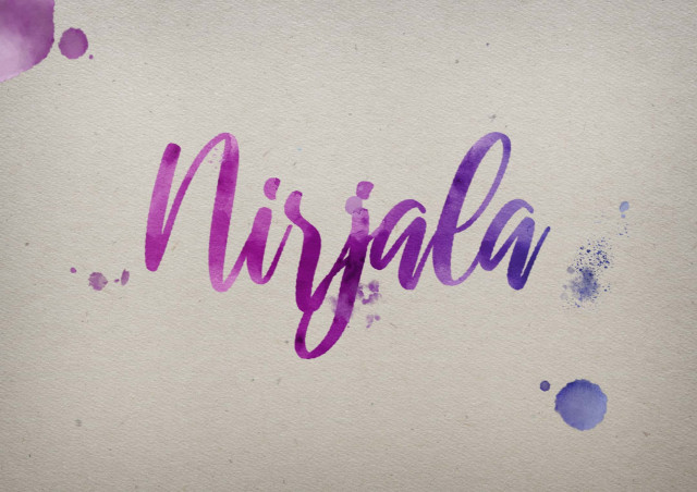 Free photo of Nirjala Watercolor Name DP