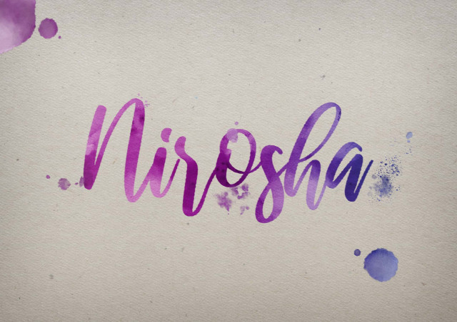 Free photo of Nirosha Watercolor Name DP