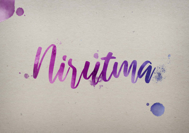 Free photo of Nirutma Watercolor Name DP