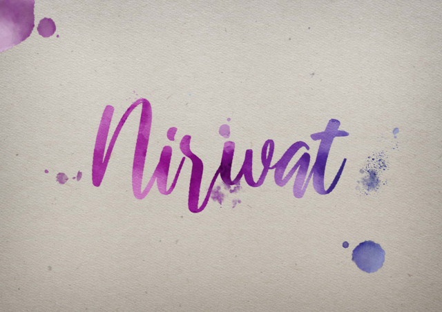 Free photo of Nirwat Watercolor Name DP