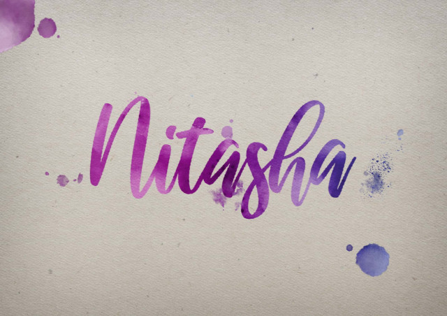 Free photo of Nitasha Watercolor Name DP