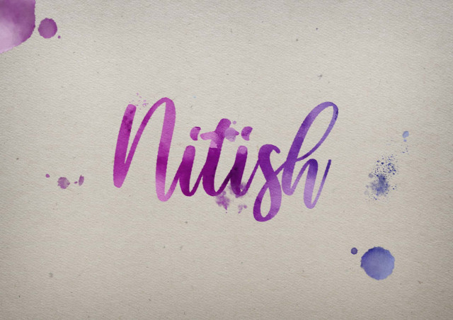 Free photo of Nitish Watercolor Name DP