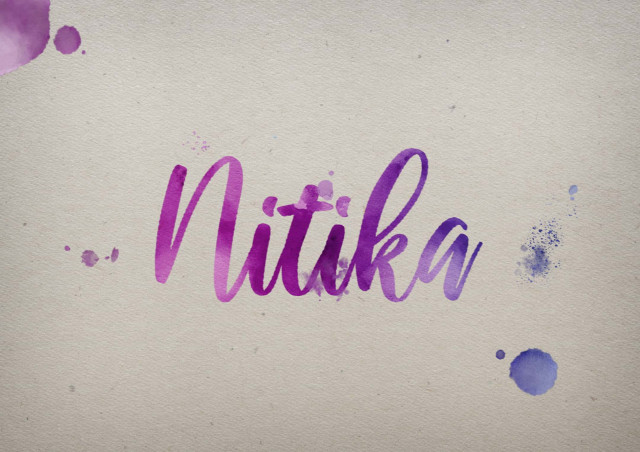 Free photo of Nitika Watercolor Name DP