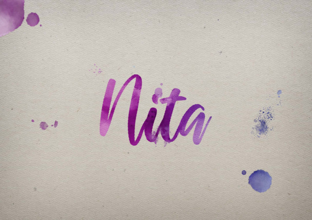 Free photo of Nita Watercolor Name DP