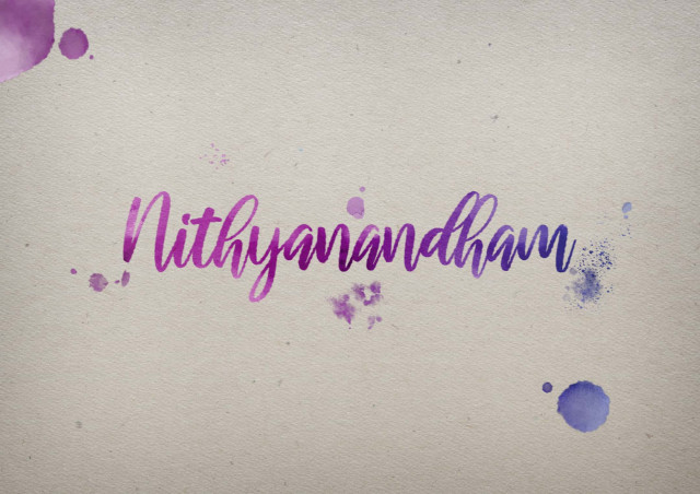 Free photo of Nithyanandham Watercolor Name DP