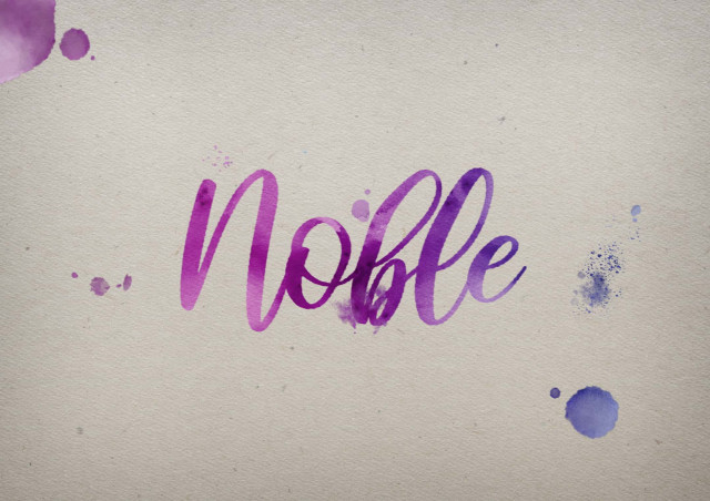 Free photo of Noble Watercolor Name DP