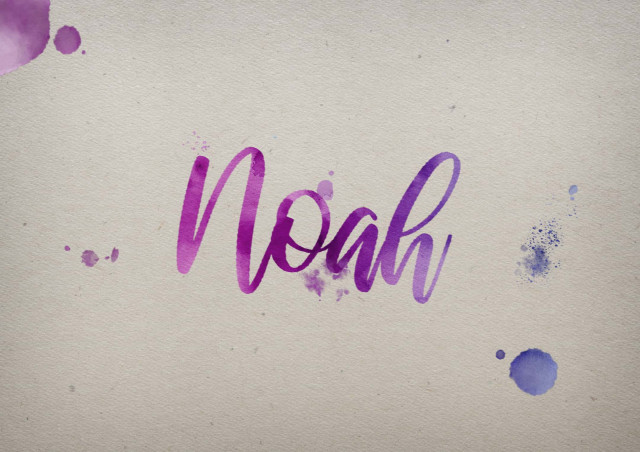 Free photo of Noah Watercolor Name DP