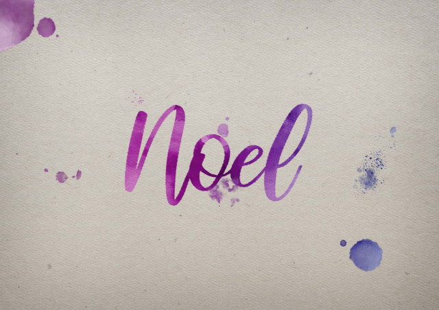 Free photo of Noel Watercolor Name DP