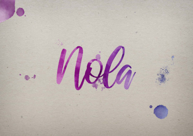 Free photo of Nola Watercolor Name DP