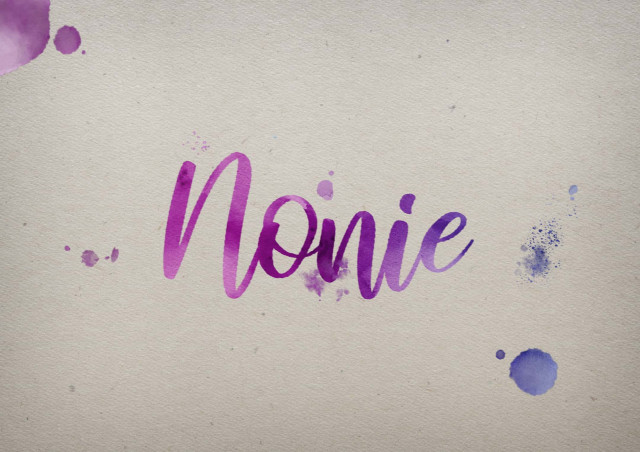 Free photo of Nonie Watercolor Name DP