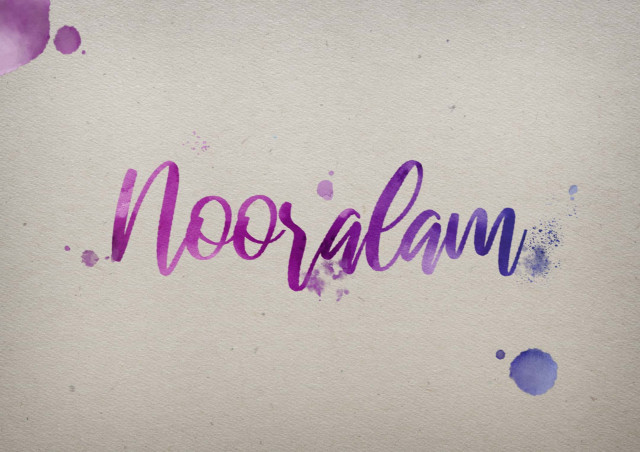 Free photo of Nooralam Watercolor Name DP