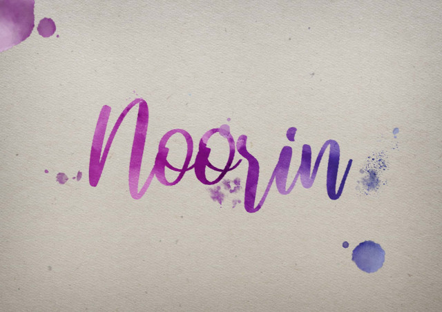 Free photo of Noorin Watercolor Name DP