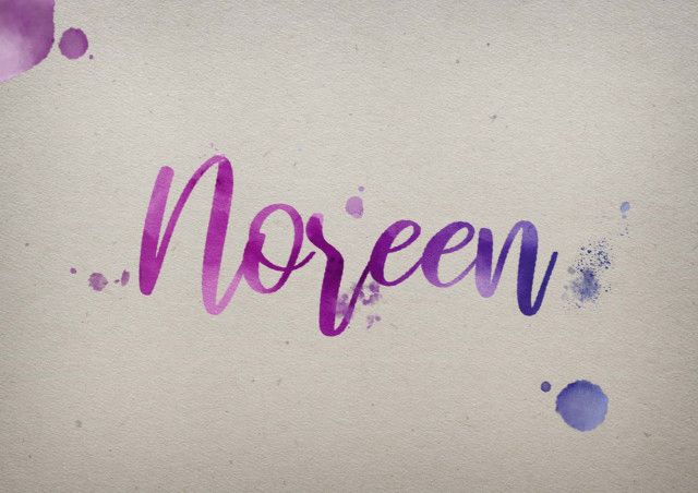 Free photo of Noreen Watercolor Name DP