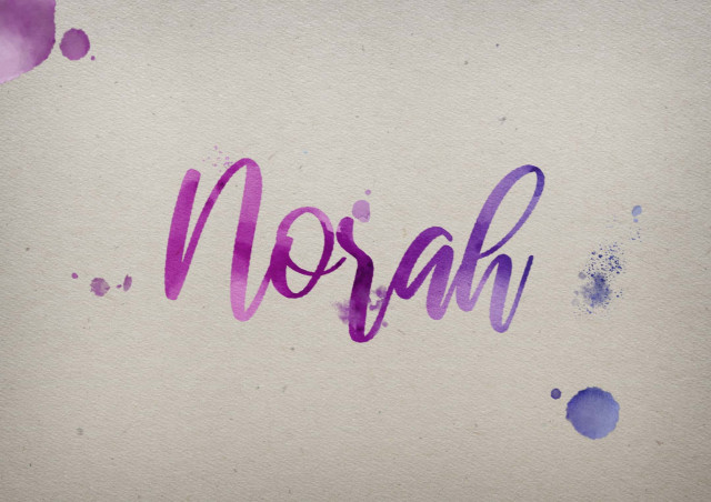Free photo of Norah Watercolor Name DP