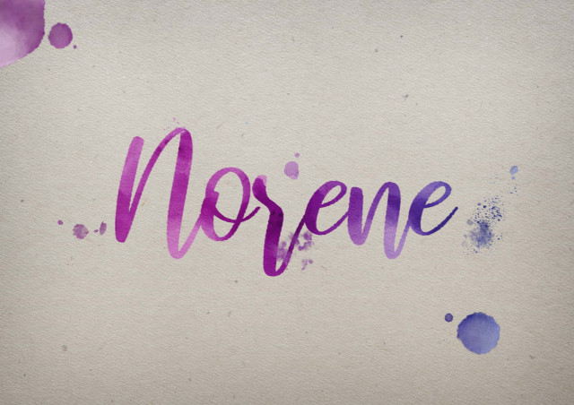 Free photo of Norene Watercolor Name DP