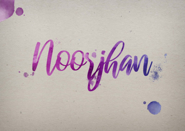 Free photo of Noorjhan Watercolor Name DP