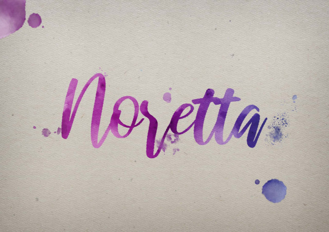 Free photo of Noretta Watercolor Name DP