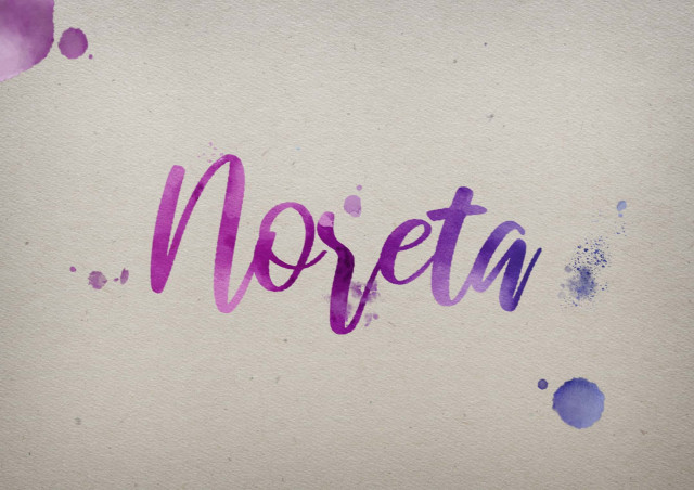 Free photo of Noreta Watercolor Name DP
