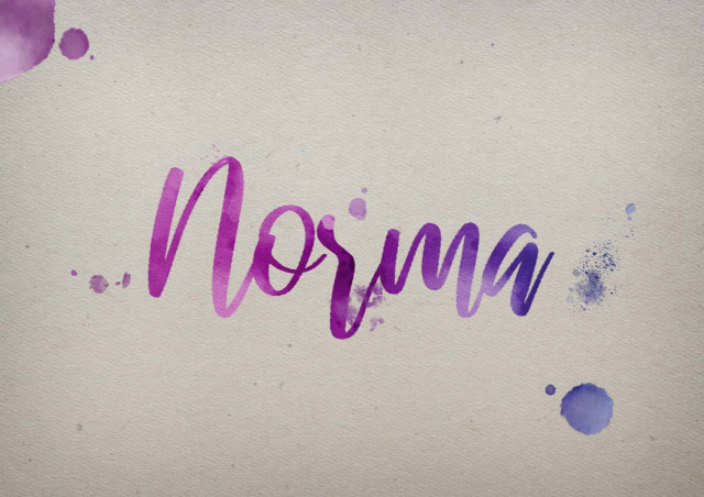 Free photo of Norma Watercolor Name DP