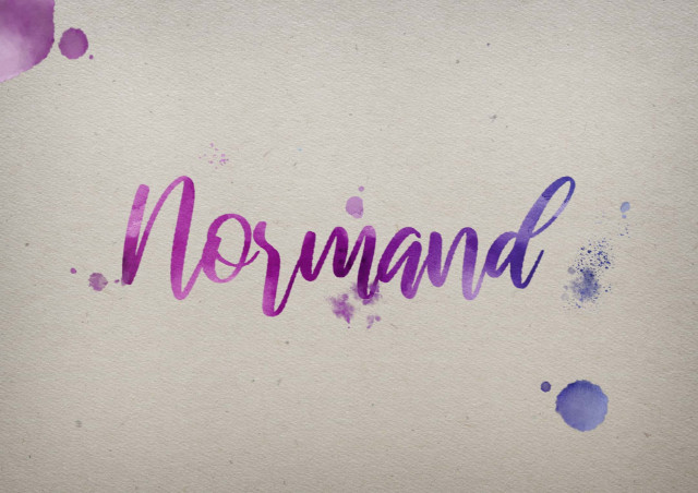 Free photo of Normand Watercolor Name DP