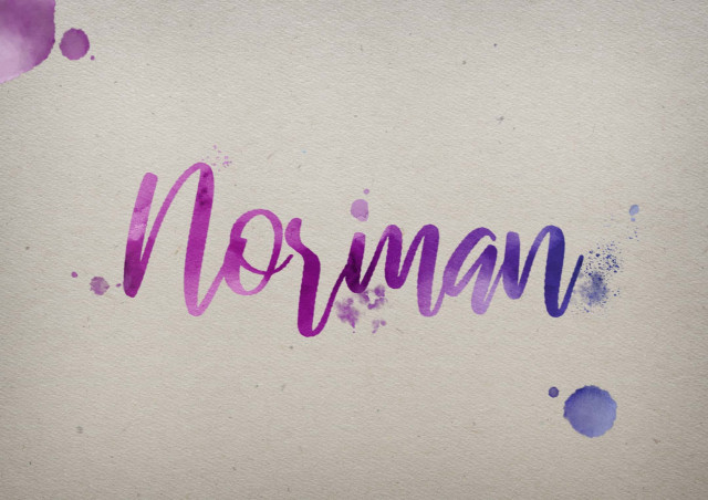 Free photo of Norman Watercolor Name DP