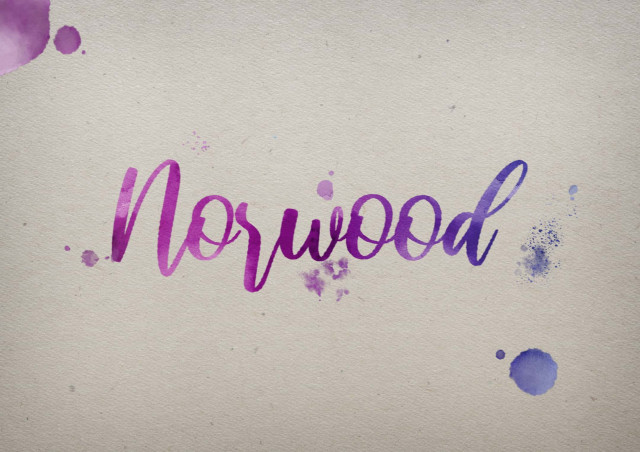 Free photo of Norwood Watercolor Name DP