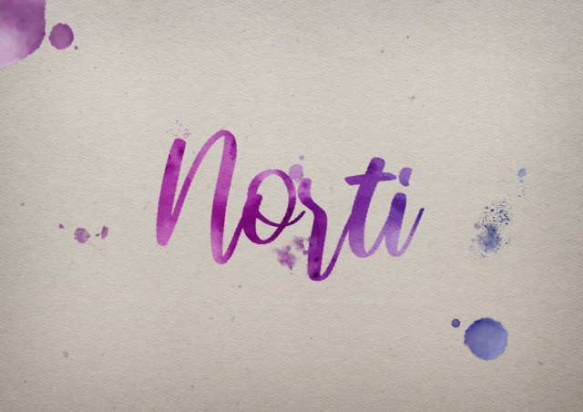 Free photo of Norti Watercolor Name DP