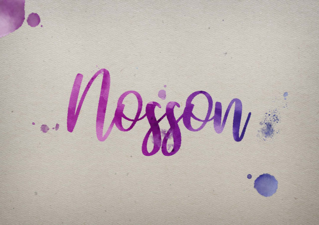 Free photo of Nosson Watercolor Name DP