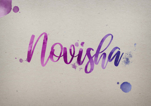 Free photo of Novisha Watercolor Name DP