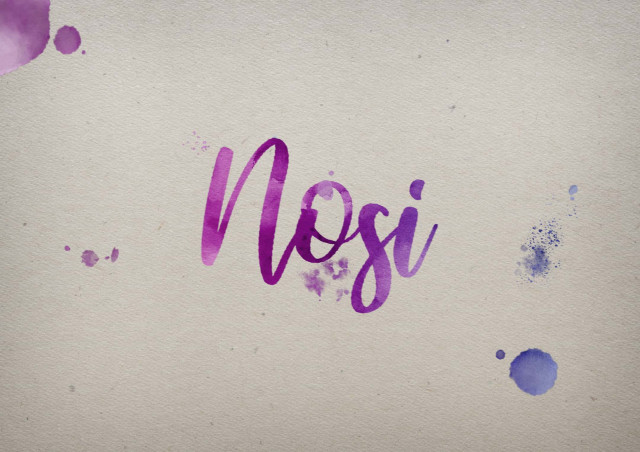 Free photo of Nosi Watercolor Name DP