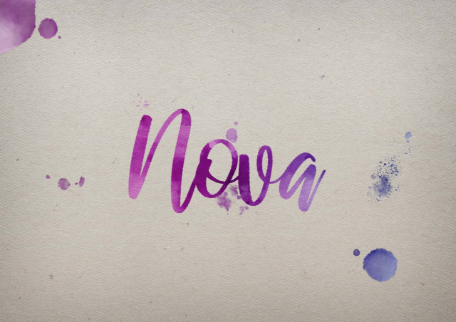 Free photo of Nova Watercolor Name DP