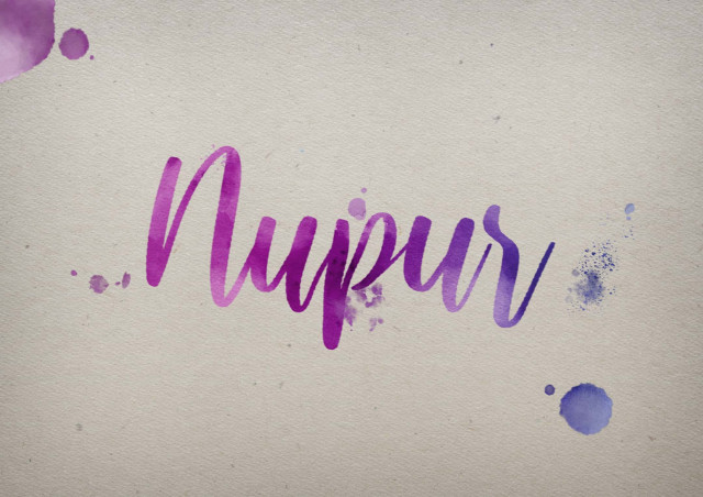 Free photo of Nupur Watercolor Name DP